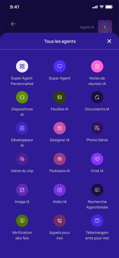 Écran « Tous les agents » : les plugins activés dans Plan'It
